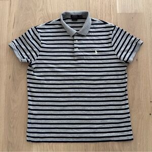Polo Ralph Lauren Custom Slim Fit Striped Polo Golf Shirt 100% Cotton